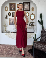 Elegant Waistline Lace Dress