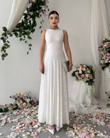 Elegant Waistline Lace Dress