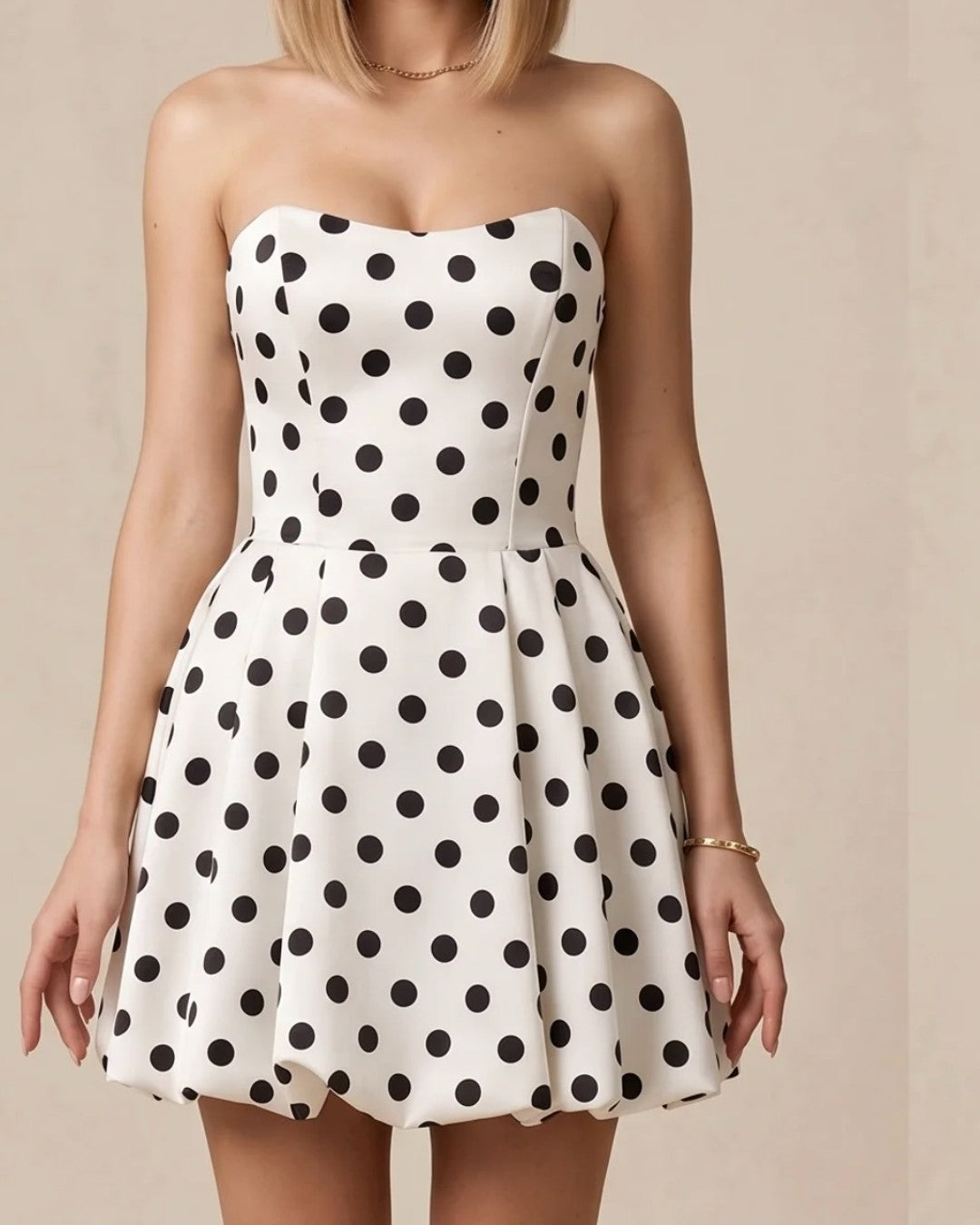 Élise Polka Mini Dress
