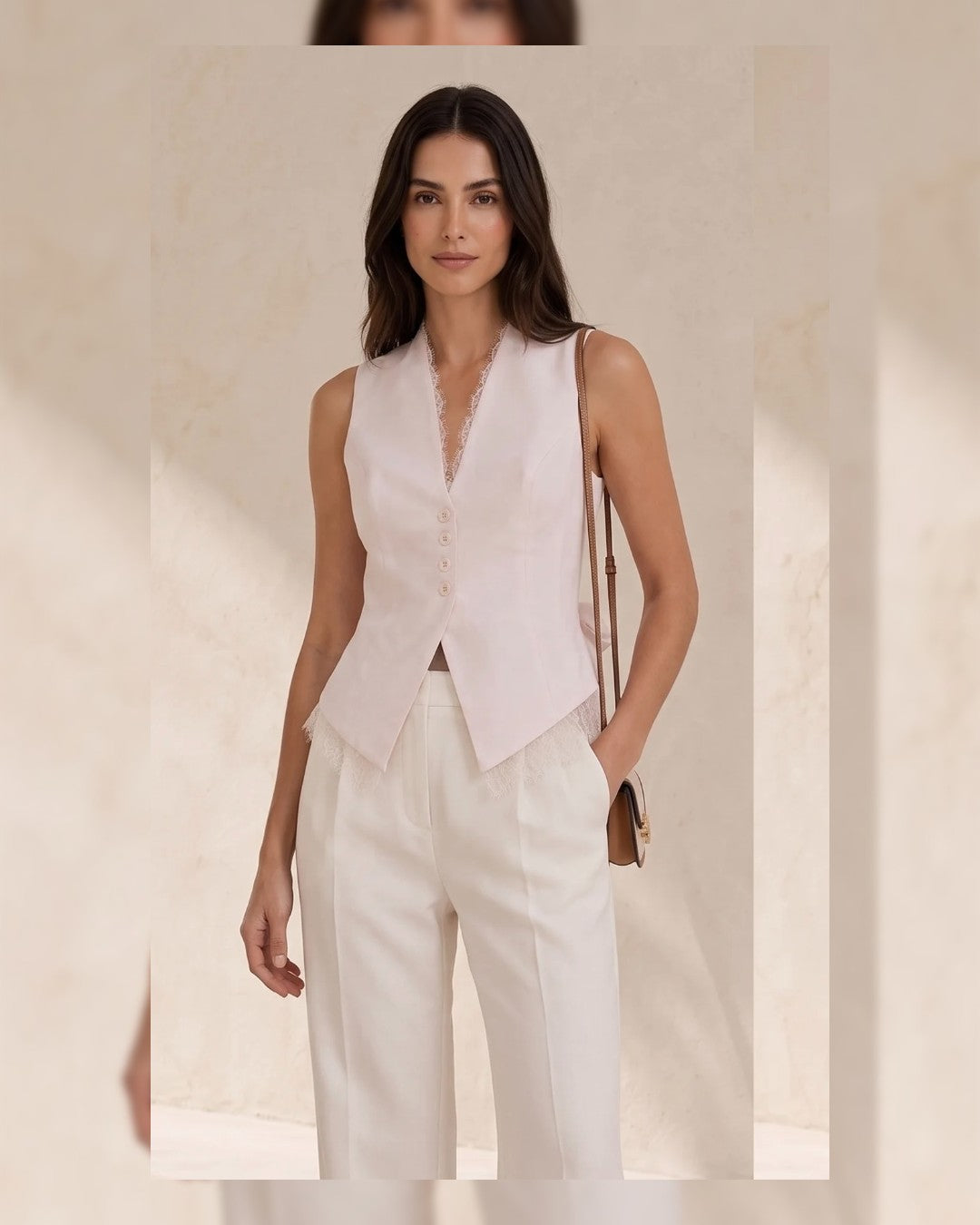 Elowen Lace-Tailored Vest