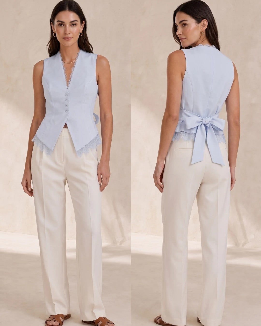 Elowen Lace-Tailored Vest