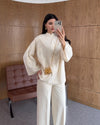 Embroidered Belted Top