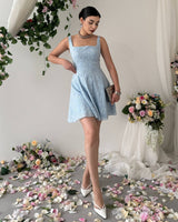 Embroidered Floral Mini Dress