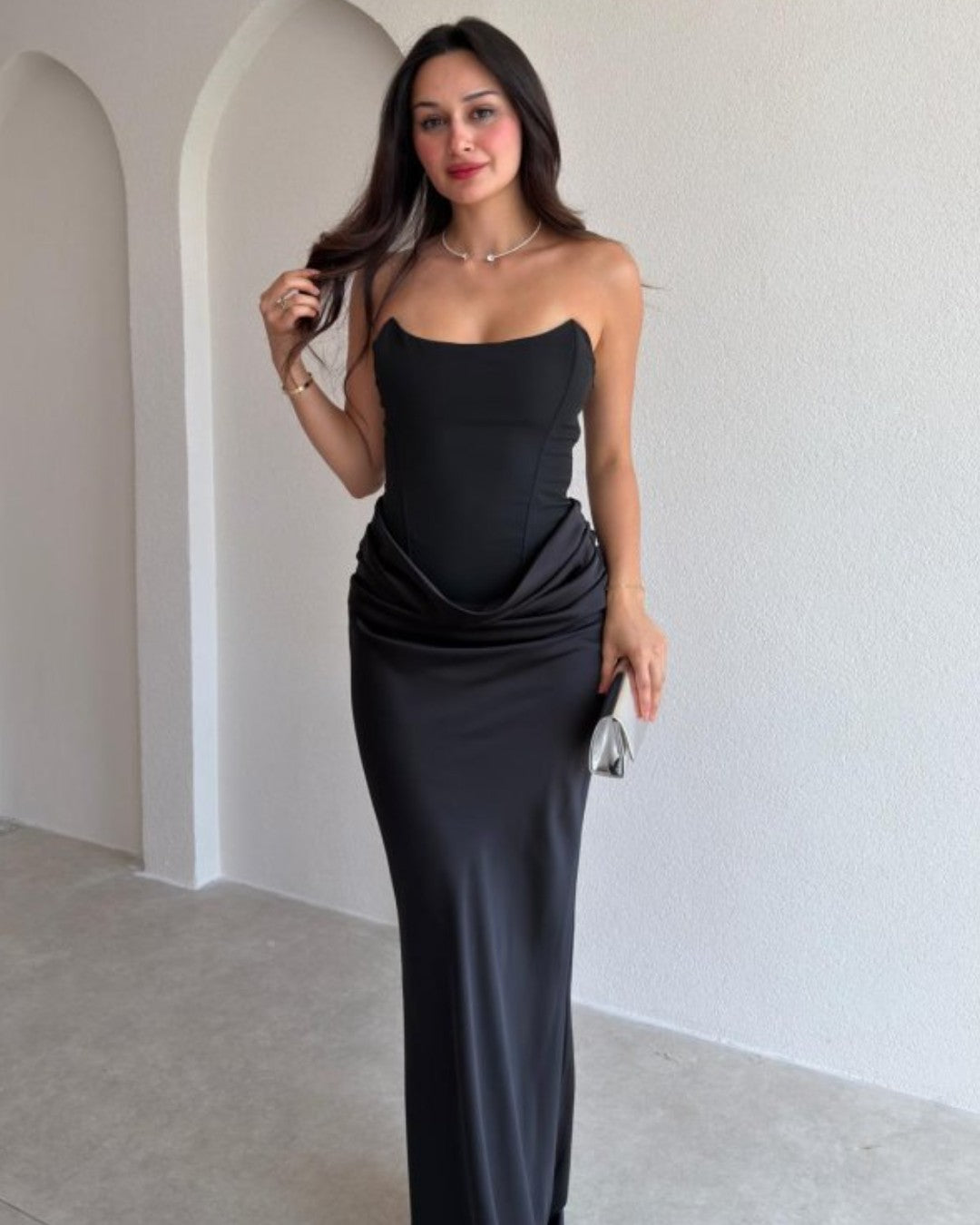 Emmeline Satin Corset Gown
