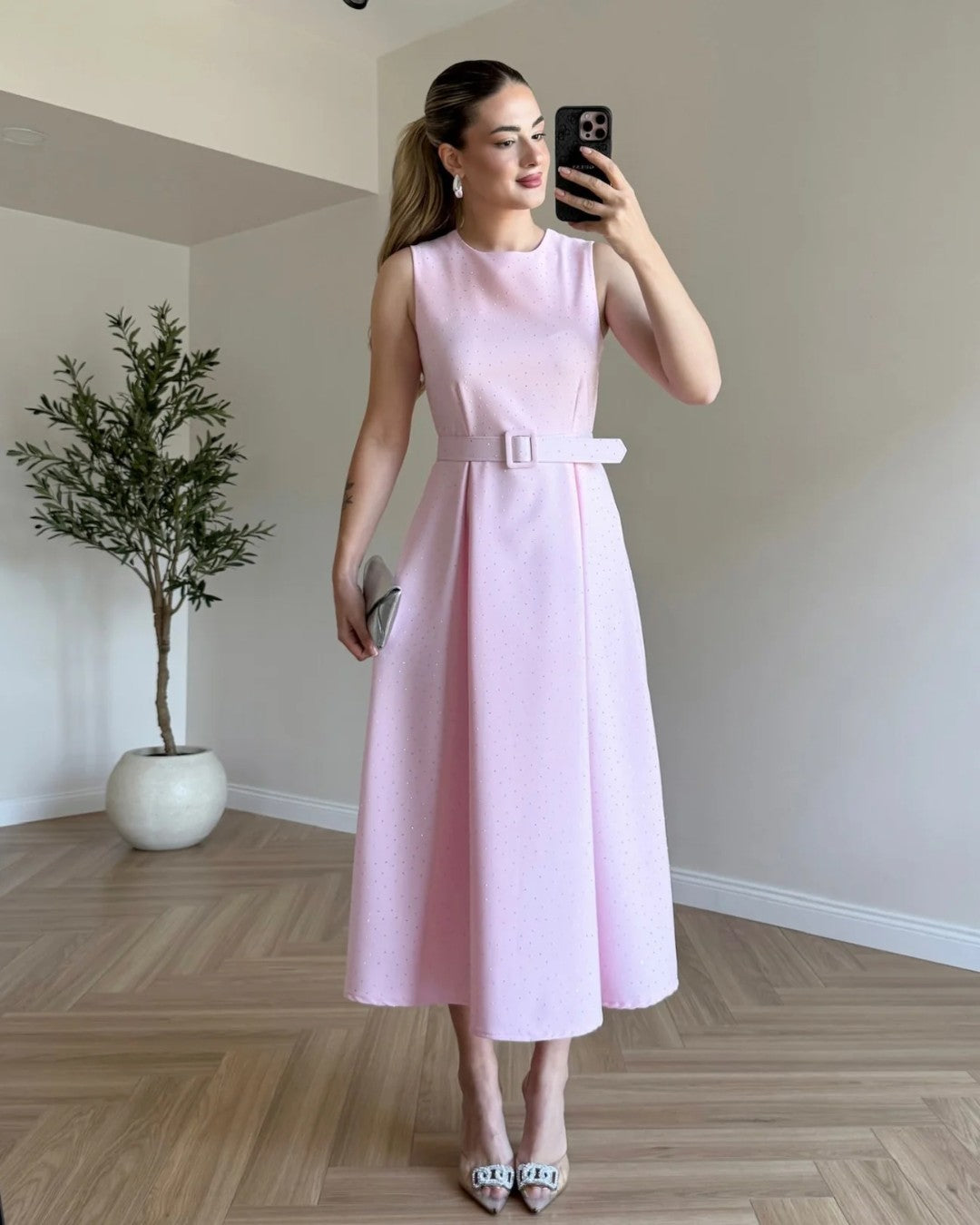 Étoile Belted Midi Dress