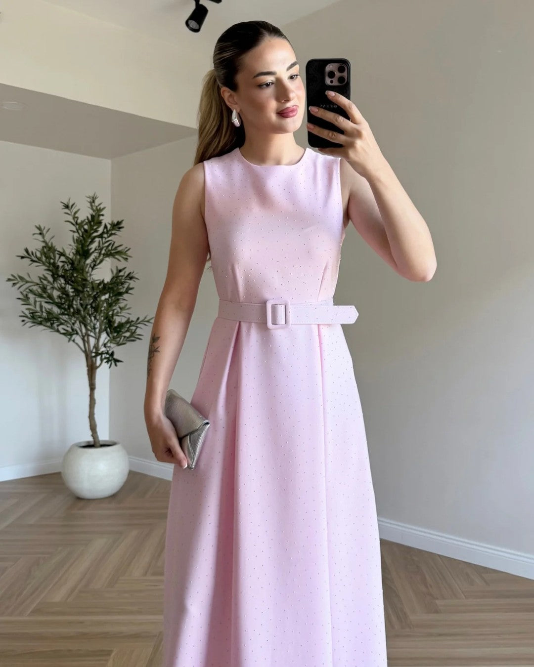 Étoile Belted Midi Dress