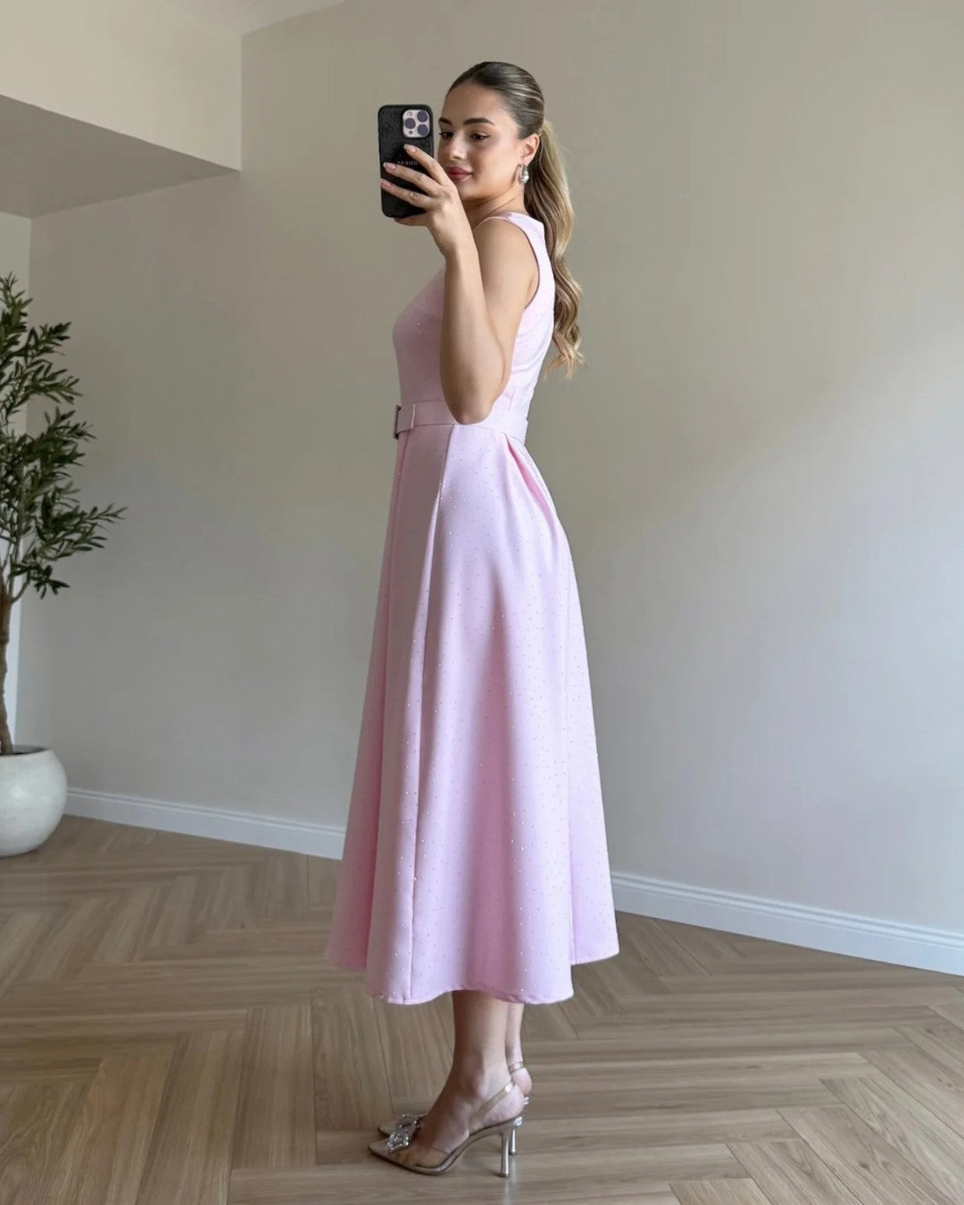 Étoile Belted Midi Dress