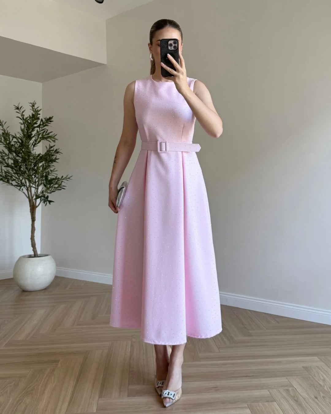 Étoile Belted Midi Dress