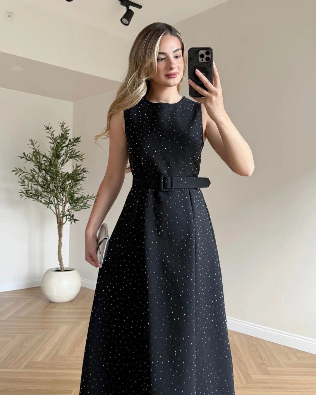 Étoile Belted Midi Dress
