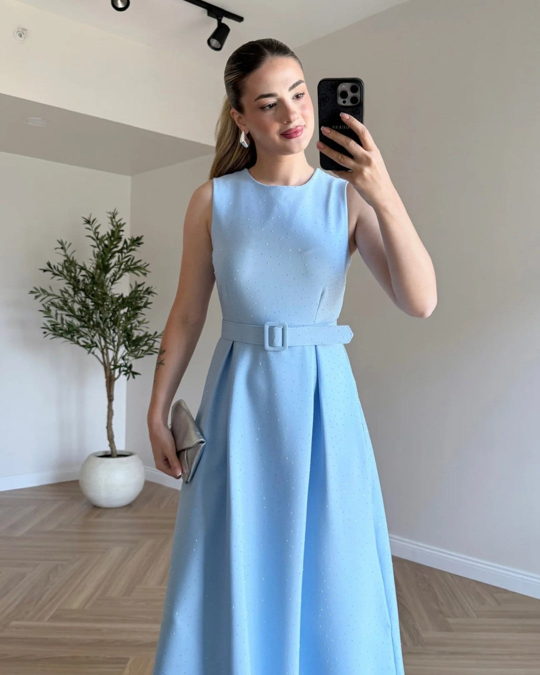 Étoile Belted Midi Dress