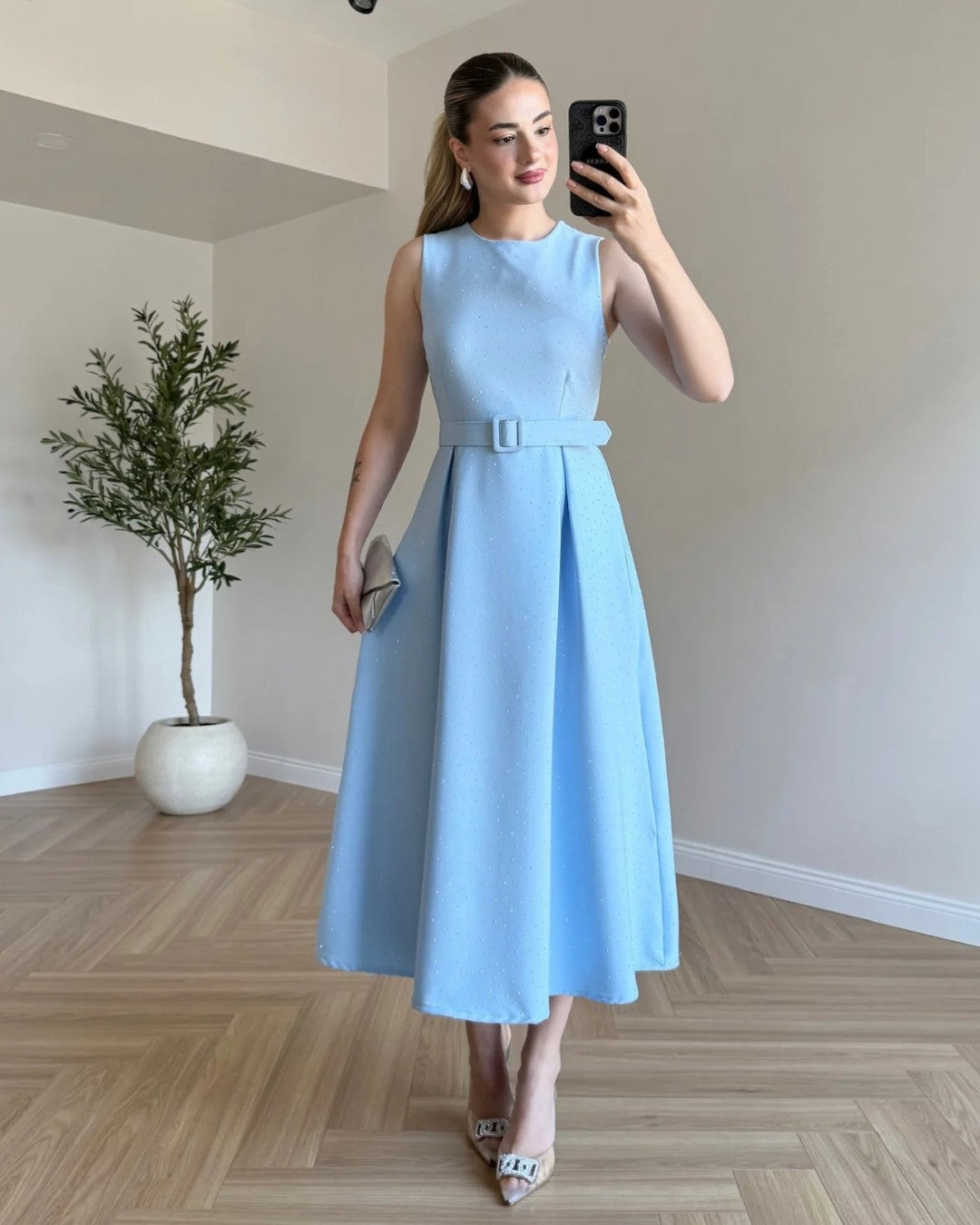 Étoile Belted Midi Dress