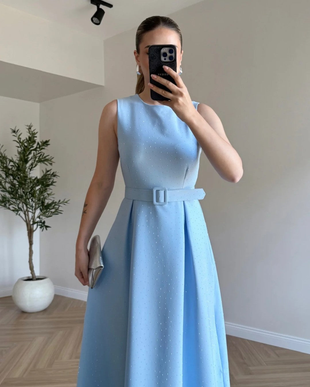 Étoile Belted Midi Dress