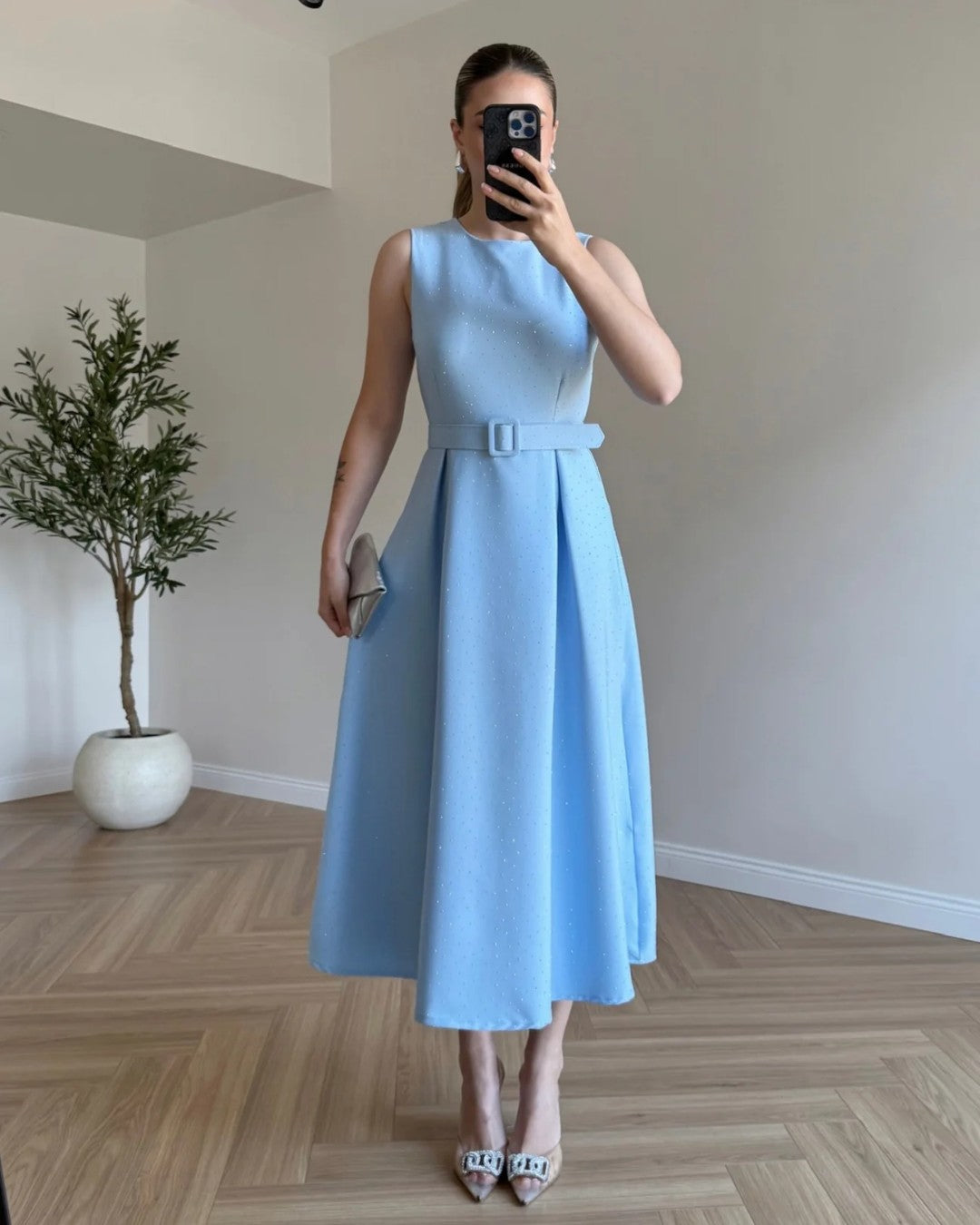 Étoile Belted Midi Dress