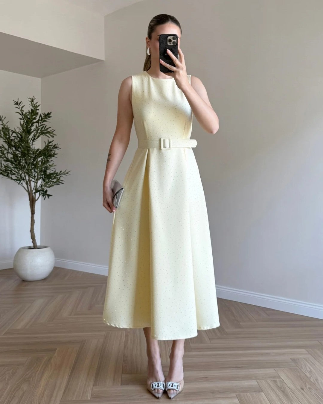 Étoile Belted Midi Dress