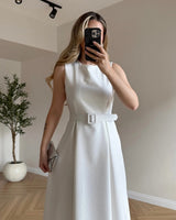 Étoile Belted Midi Dress