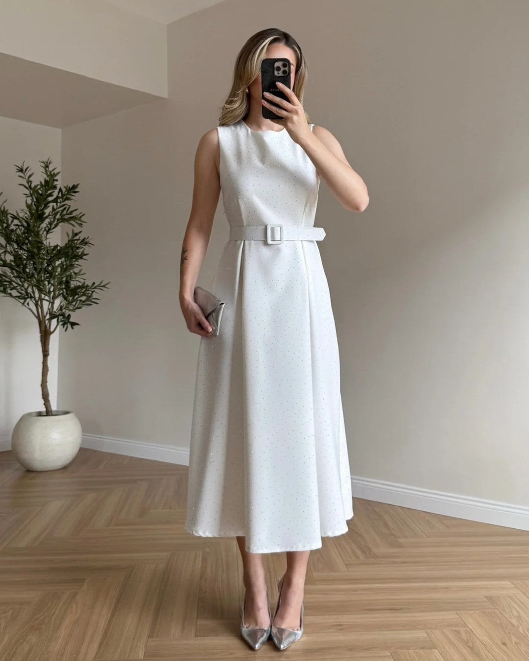 Étoile Belted Midi Dress