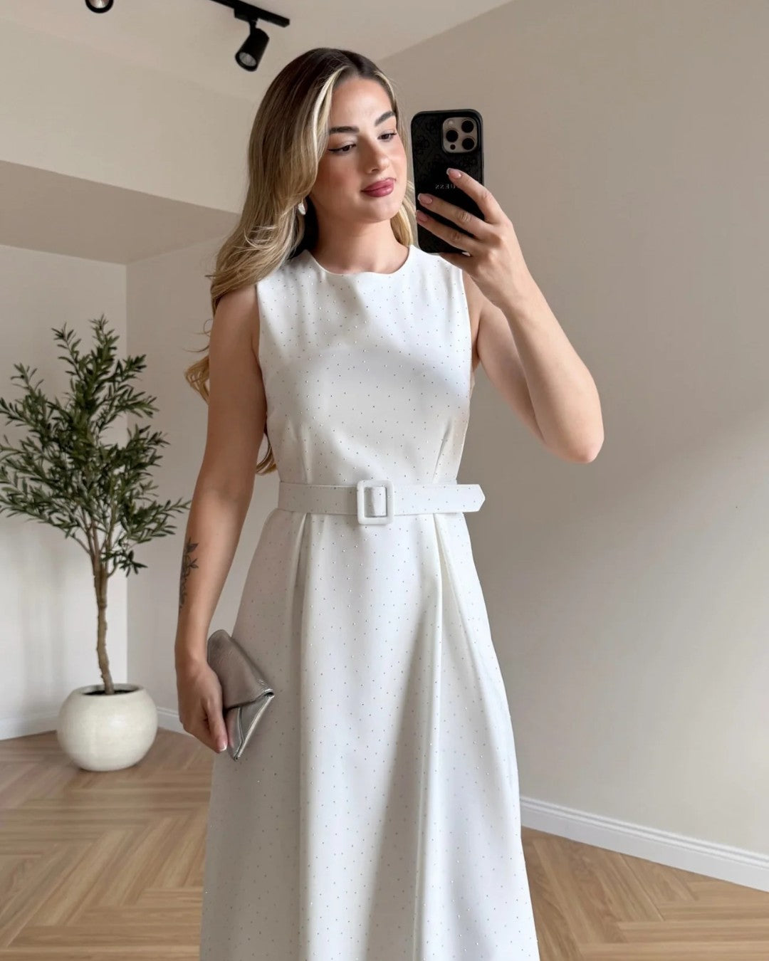 Étoile Belted Midi Dress