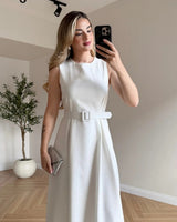 Étoile Belted Midi Dress