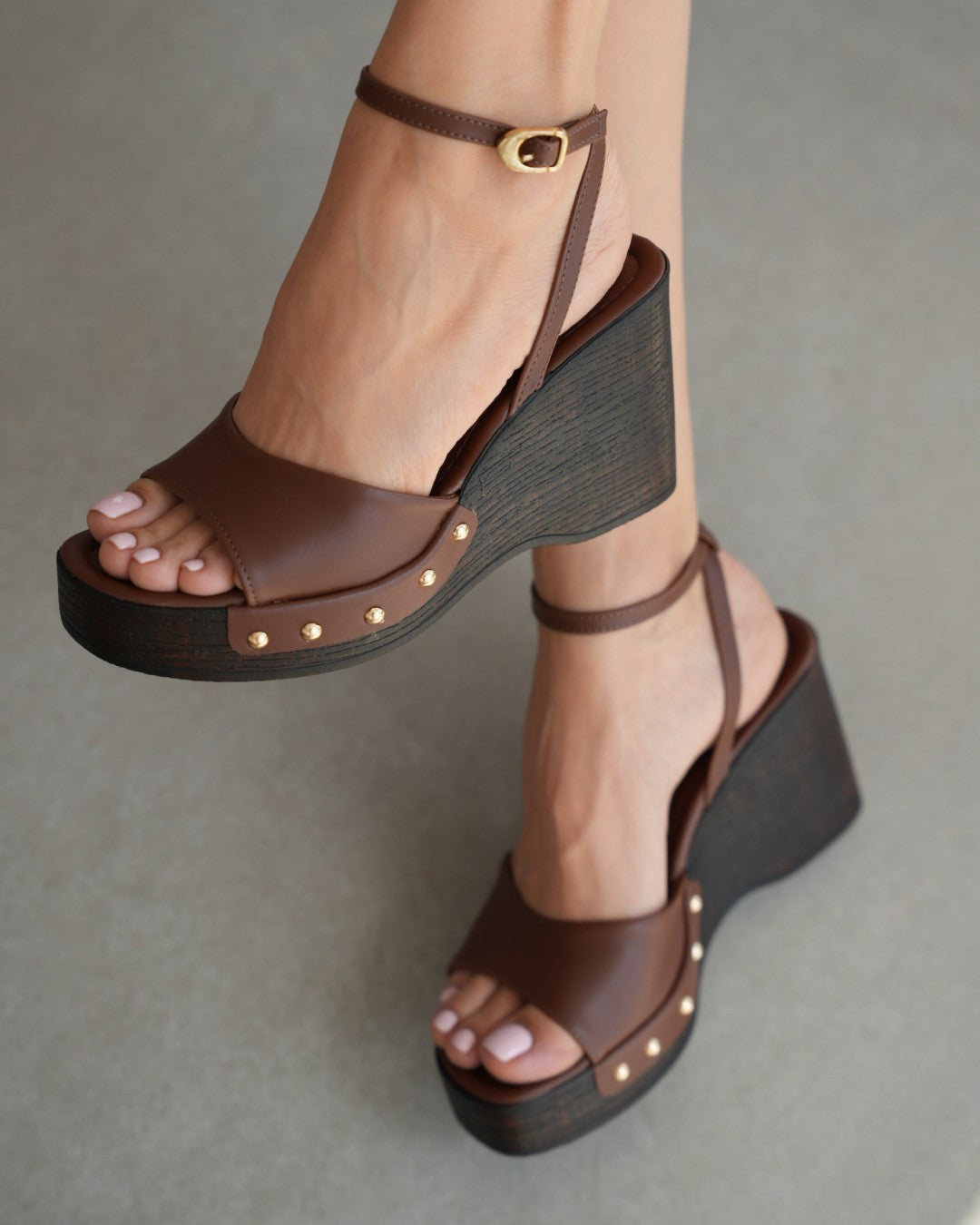 Everyday Studded Wedge Sandals