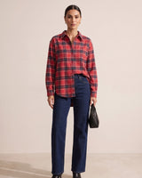 Fall Plaid Button-Up Shirt