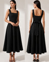 Féminine Bow Midi Dress