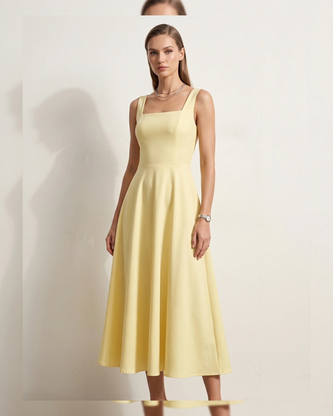 Féminine Bow Midi Dress