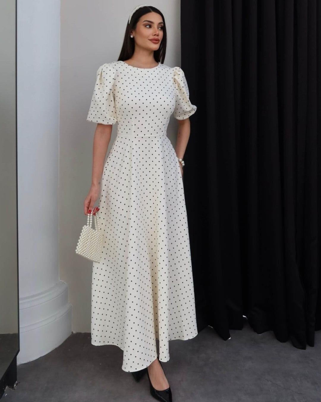 Feminine Flow Polka Dress