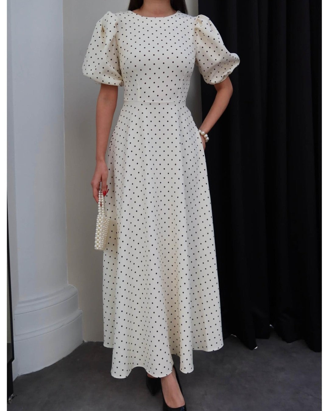 Feminine Flow Polka Dress
