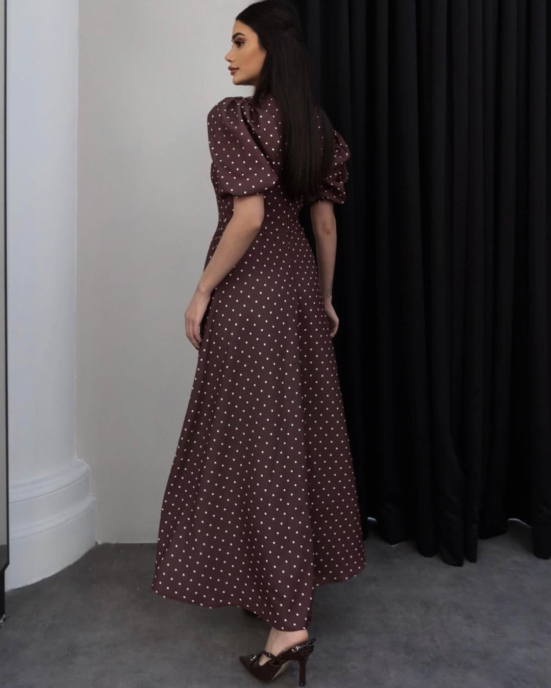 Feminine Flow Polka Dress