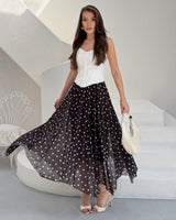 Feminine Flow Polka Maxi