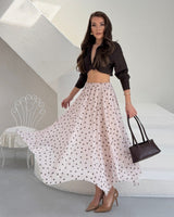 Feminine Flow Polka Maxi
