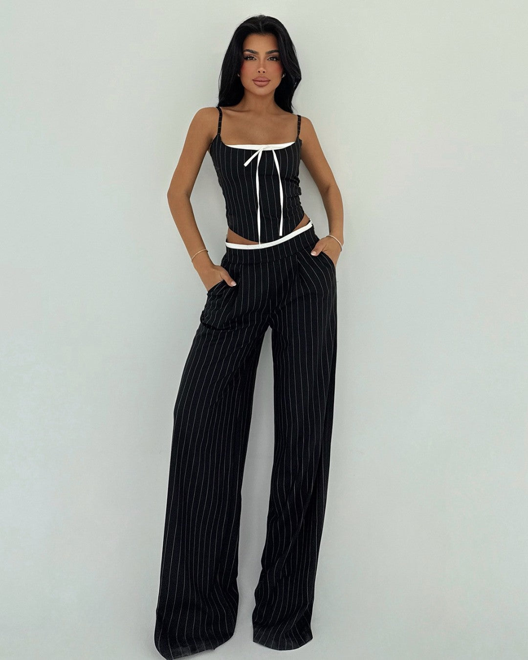 Feminine Pinstripe Set