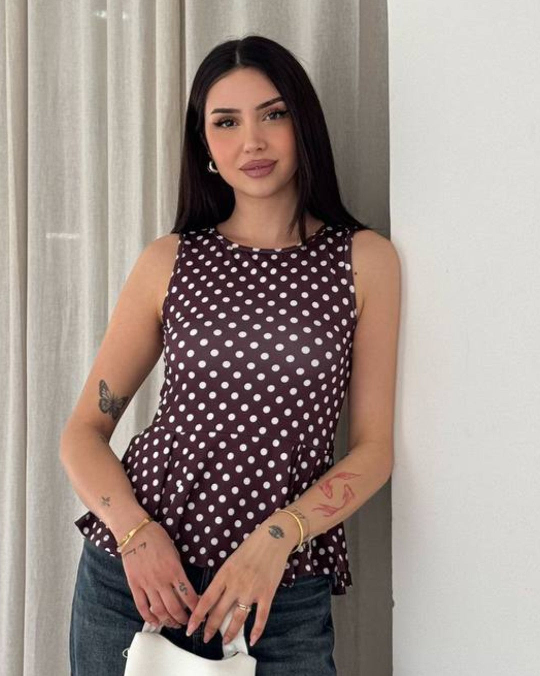 Femme Polka Flare Top