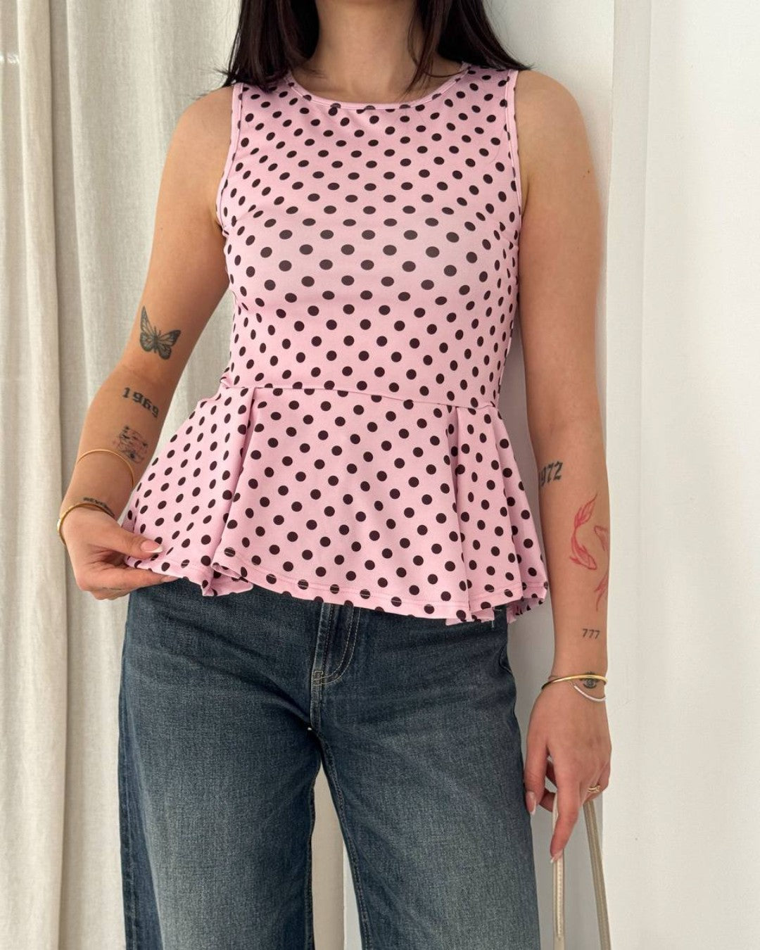 Femme Polka Flare Top