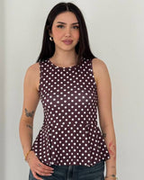 Femme Polka Flare Top