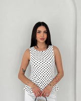 Femme Polka Flare Top