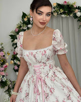 Floral Corset Maxi Dress