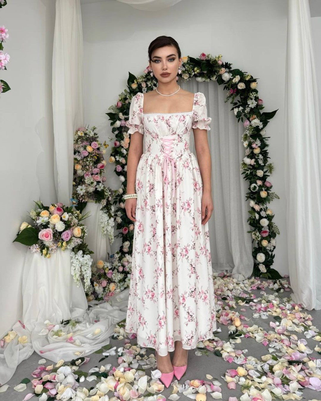 Floral Corset Maxi Dress