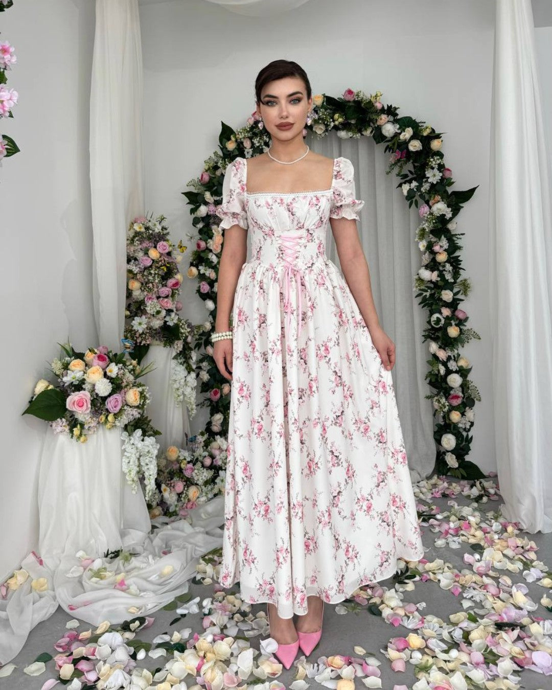Floral Corset Maxi Dress