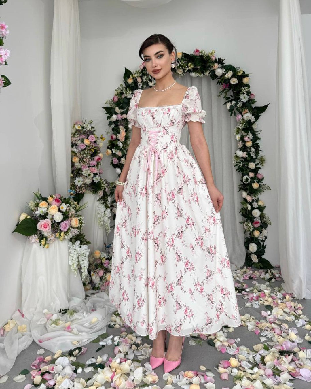 Floral Corset Maxi Dress