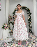 Floral Corset Maxi Dress
