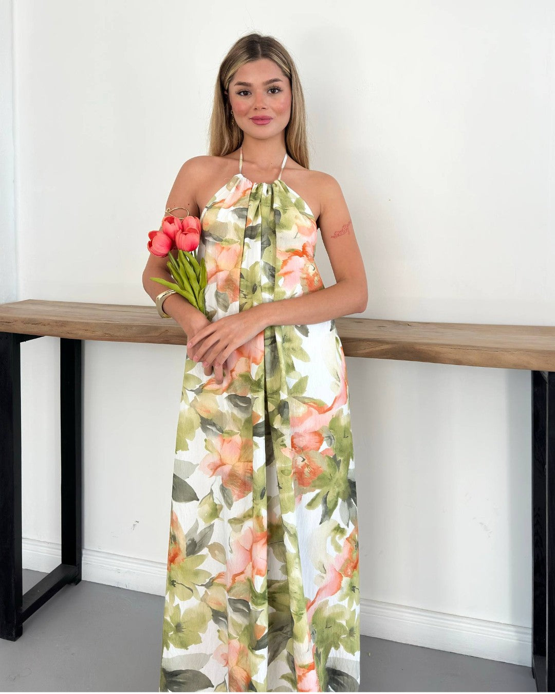 Floral Halter Dress