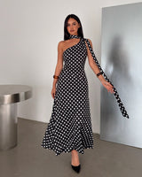 Flowing Polka Dot Dress