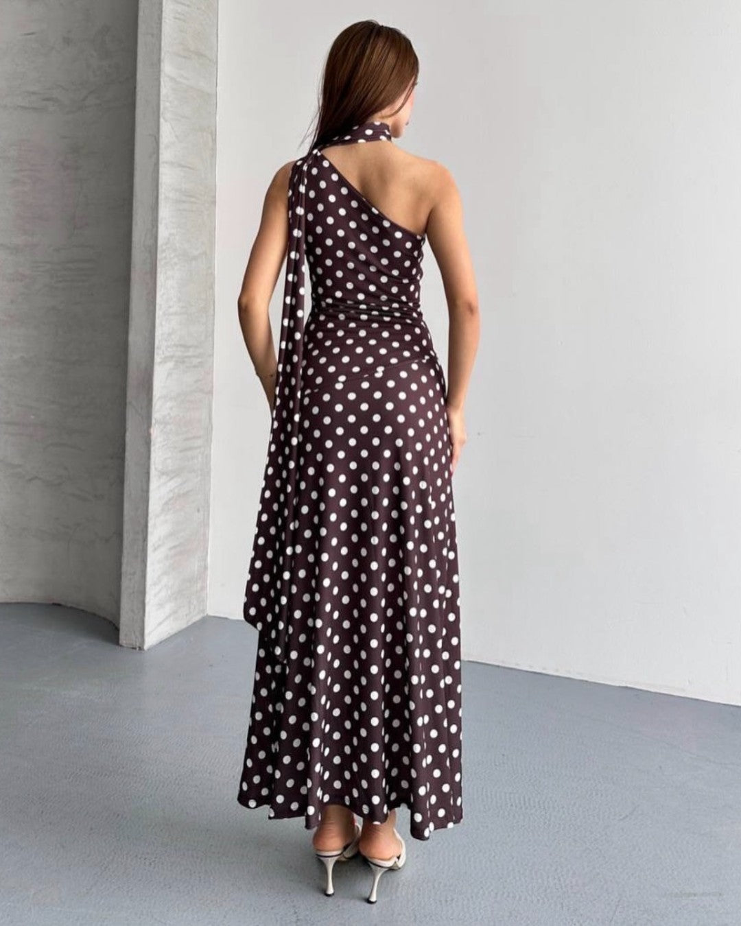 Flowing Polka Dot Dress