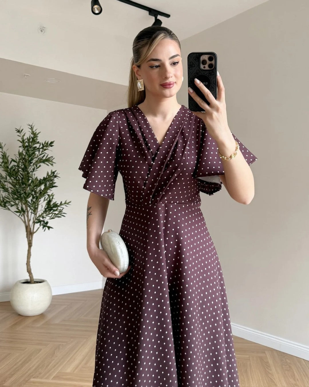Flowy Polka Dress