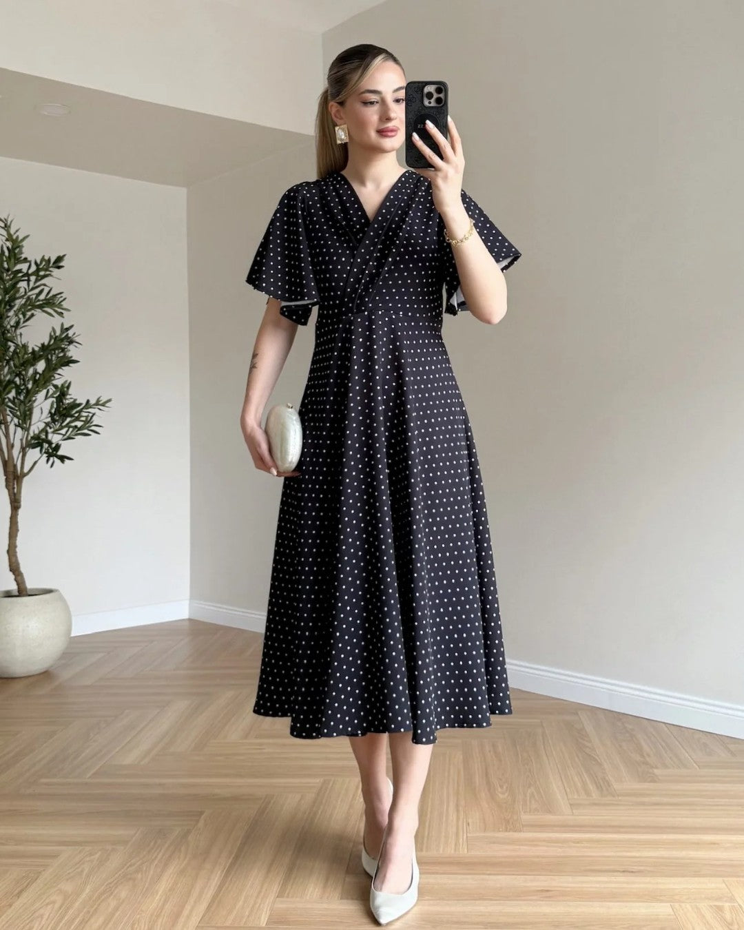 Flowy Polka Dress