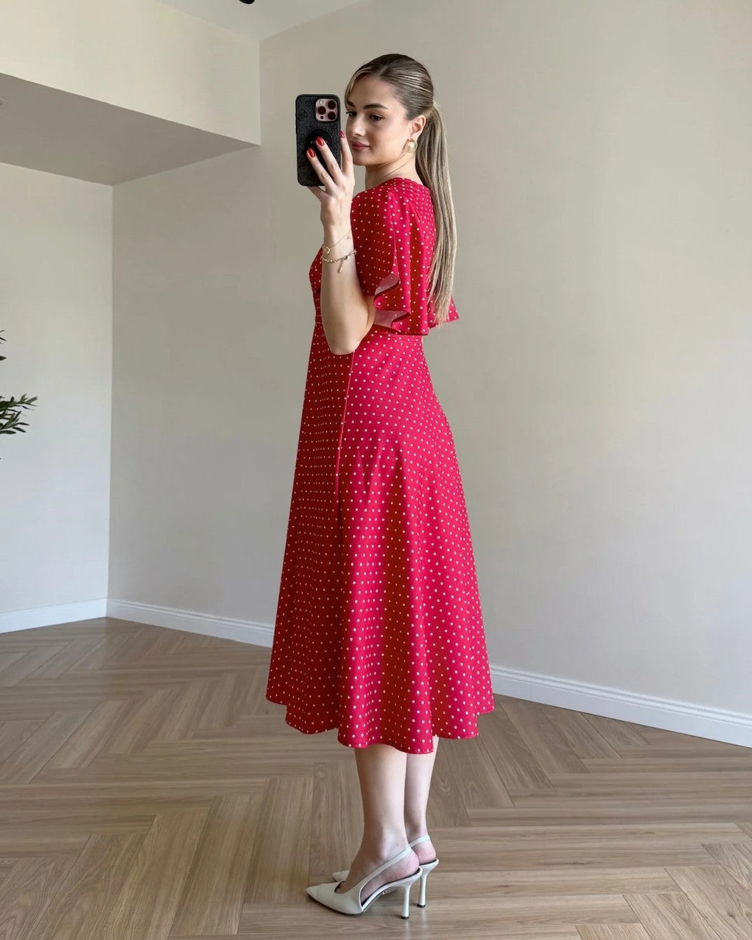 Flowy Polka Dress
