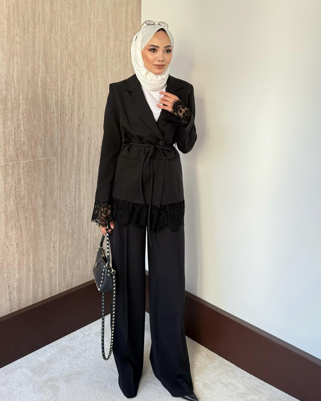 Formal Lace Suit + Belt
