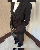 Formal Lace Suit + Belt