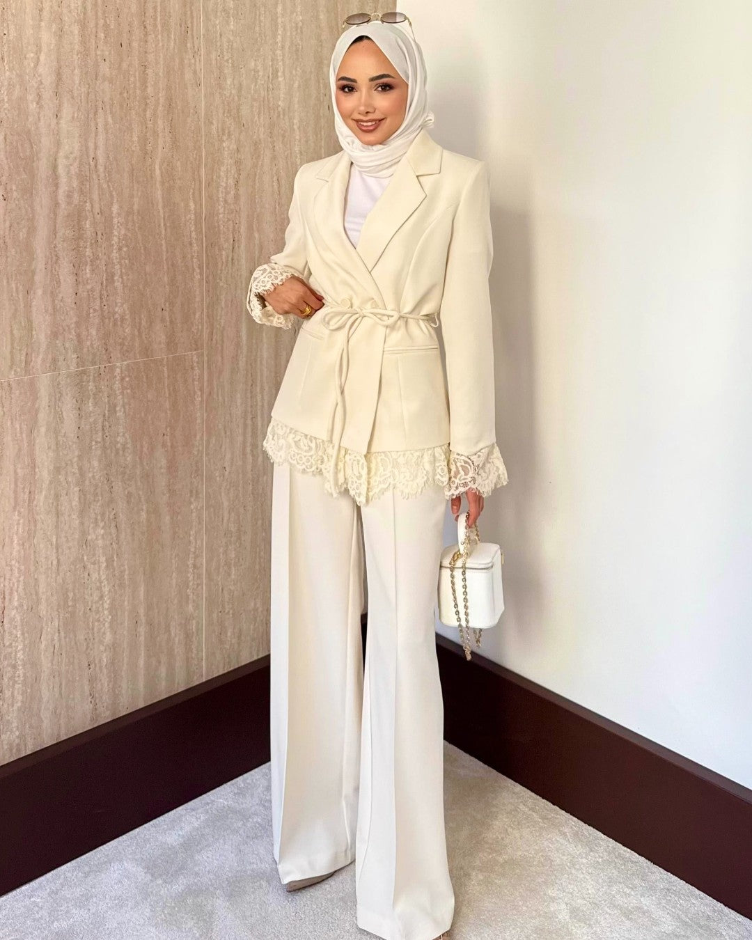Formal Lace Suit + Belt